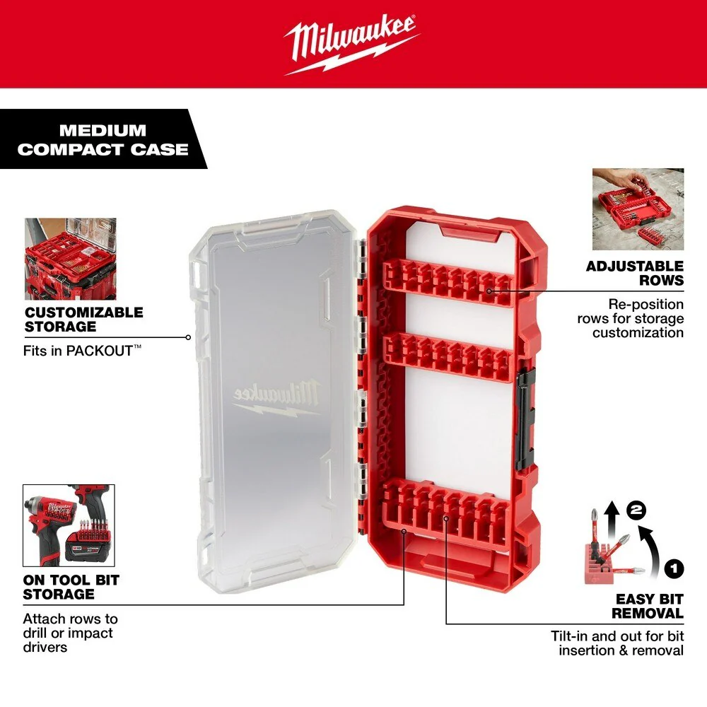 Milwaukee 48-32-9931 Customizable Medium Compact Case for Impact Driver Accessories - Image 2
