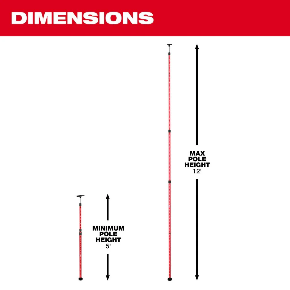 Milwaukee 48-35-1511 12ft Telescoping Laser Pole - Image 4