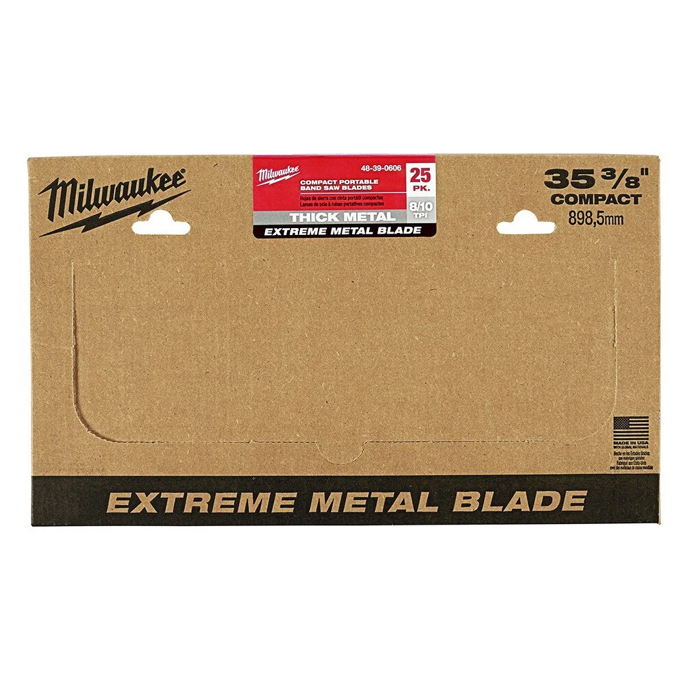 Milwaukee 48-39-0606 8/10 TPI Extreme Thick Metal Bandsaw Blades 25 Pack Compact - Image 2