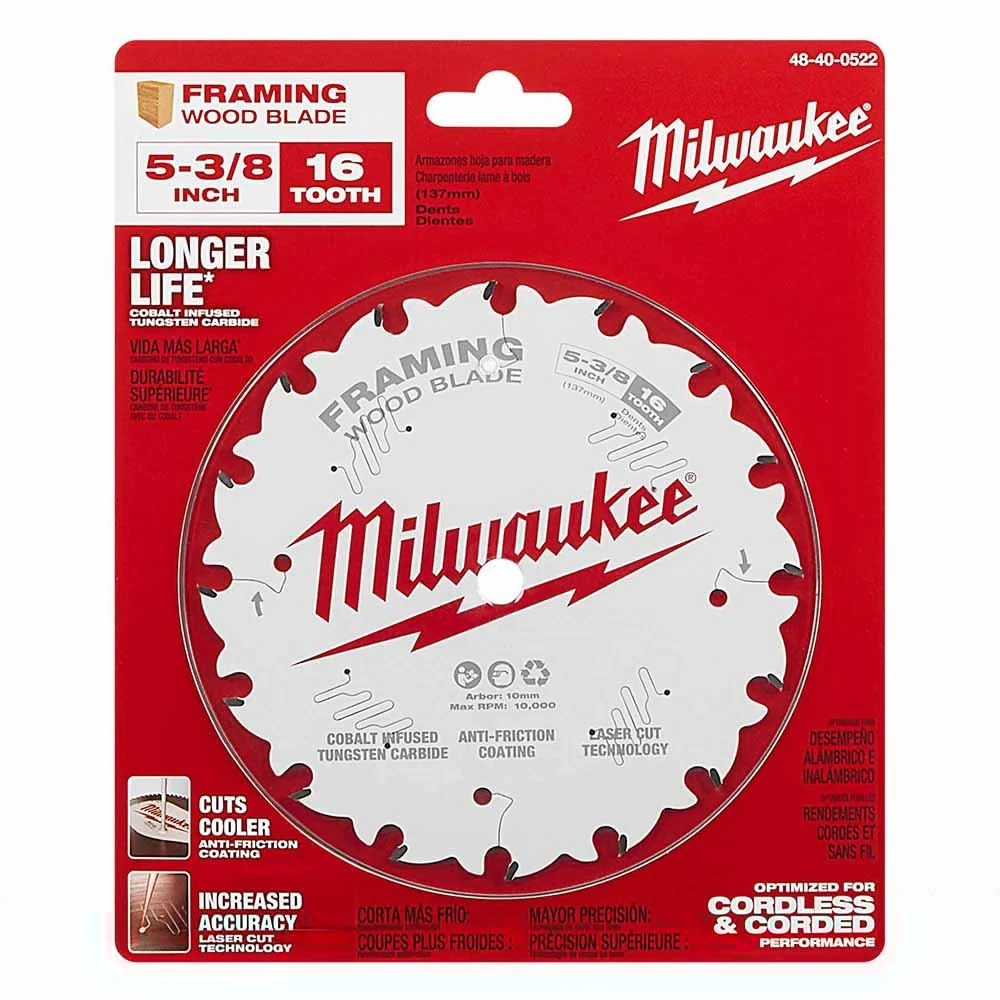 Milwaukee 48-40-0522 5-3/8" 16T Framing Circular Saw Blade - Image 6