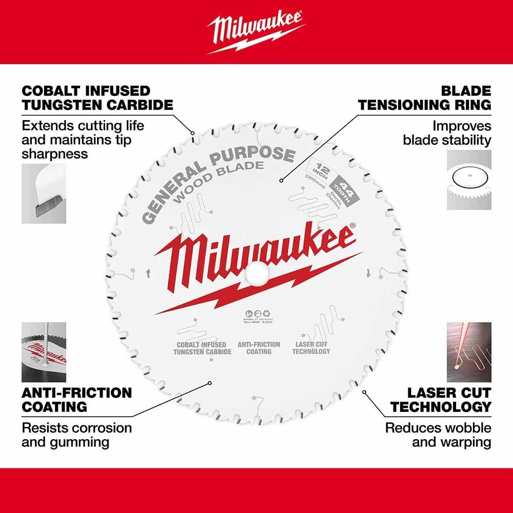 Milwaukee 48-40-1036 10" 40T + 60T Two Pack Circular Saw Blades - Image 5