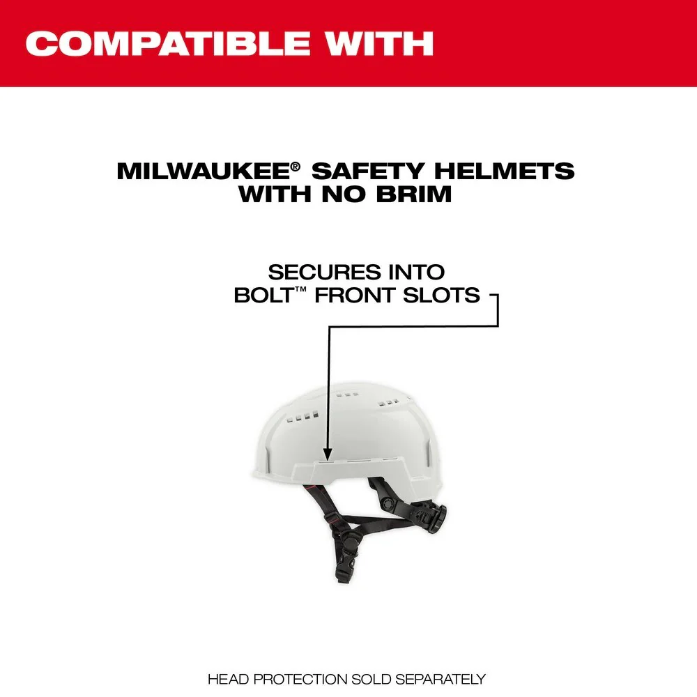 Milwaukee 48-73-1421 BOLT Full Face Shield - Clear Dual Coat Lens (Compatible with Milwaukee Safety Helmet [No Brim]) - Image 4