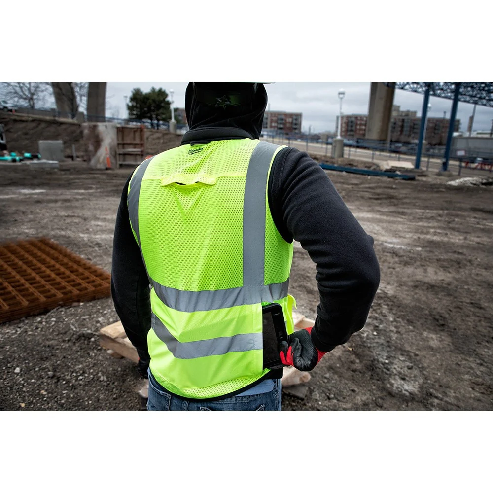 Milwaukee 48-73-5042 High Visibility Yellow Performance Safety Vest - L/XL - Image 9