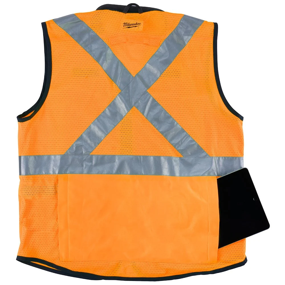 Milwaukee 48-73-5092 High Visibility Orange Performance Safety Vest - L/XL (CSA) - Image 3