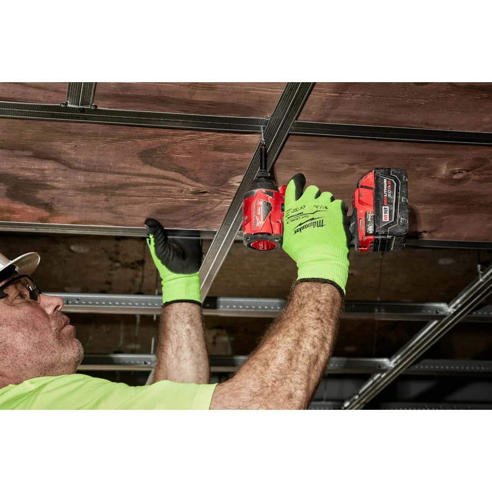 Milwaukee 48-73-8933 High Visibility Cut Level 3 Polyurethane Dipped Safety Gloves - X-Large - Image 5