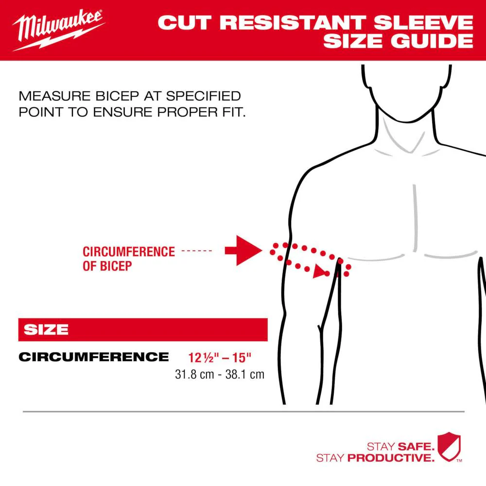 Milwaukee 48-73-9031B 18" Cut Level 3 Protective Sleeves - 12PK - Image 3