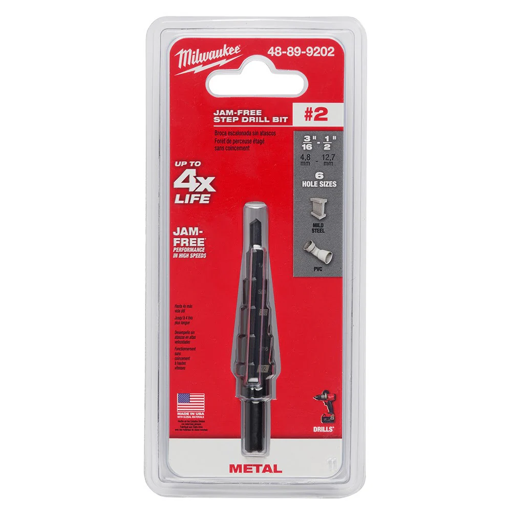 Milwaukee 48-89-9202 Milwaukee #2 Step Bit 3/16"-1/2" - Image 7