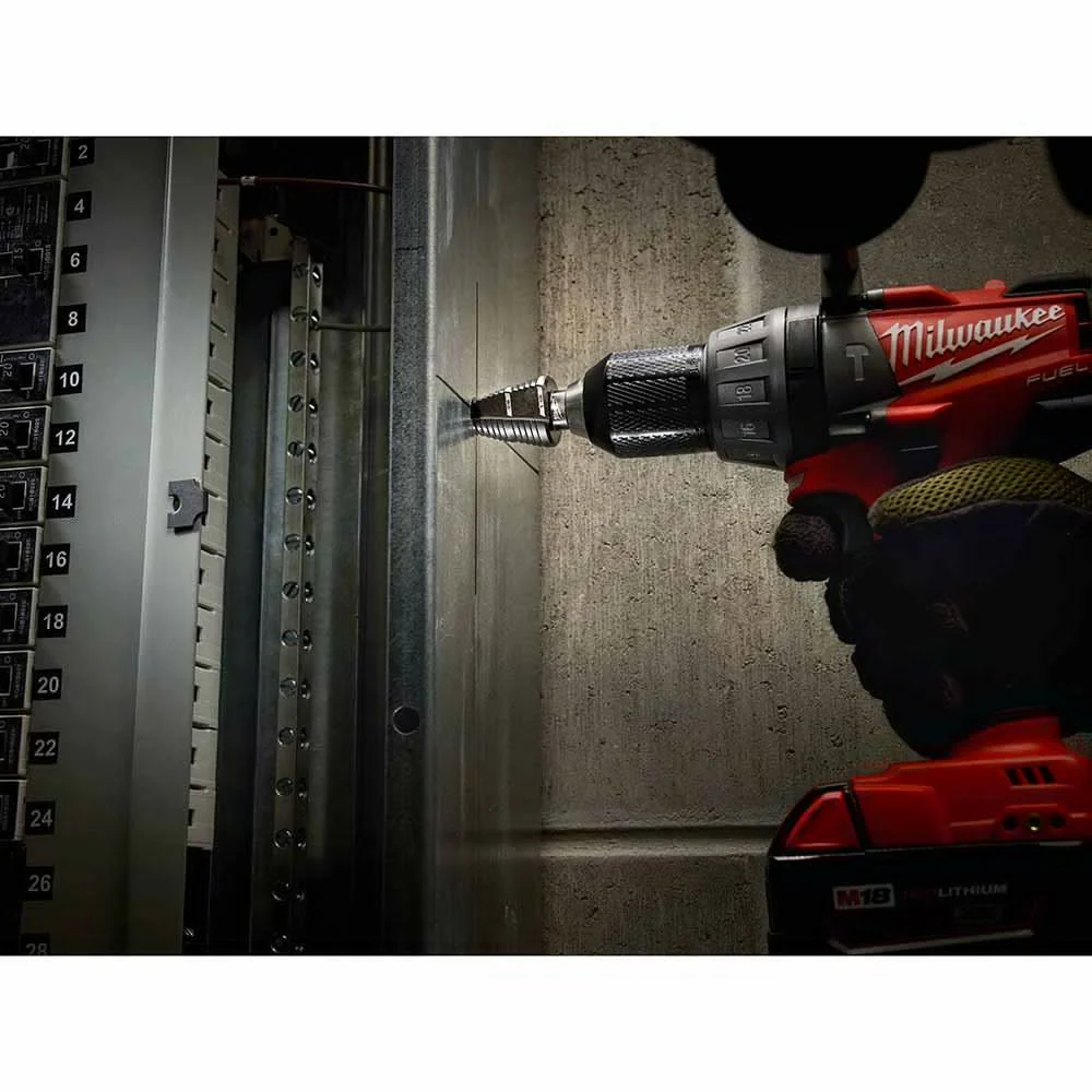 Milwaukee 48-89-9221 Dual-Flute 3pc Step Bit Set (#1, #2, #4) - Image 17