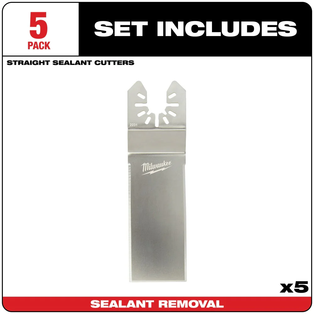 Milwaukee 49-25-2231 Milwaukee® OPEN-LOK™ STRAIGHT SEALANT CUTTING BLADE 5PK - Image 5