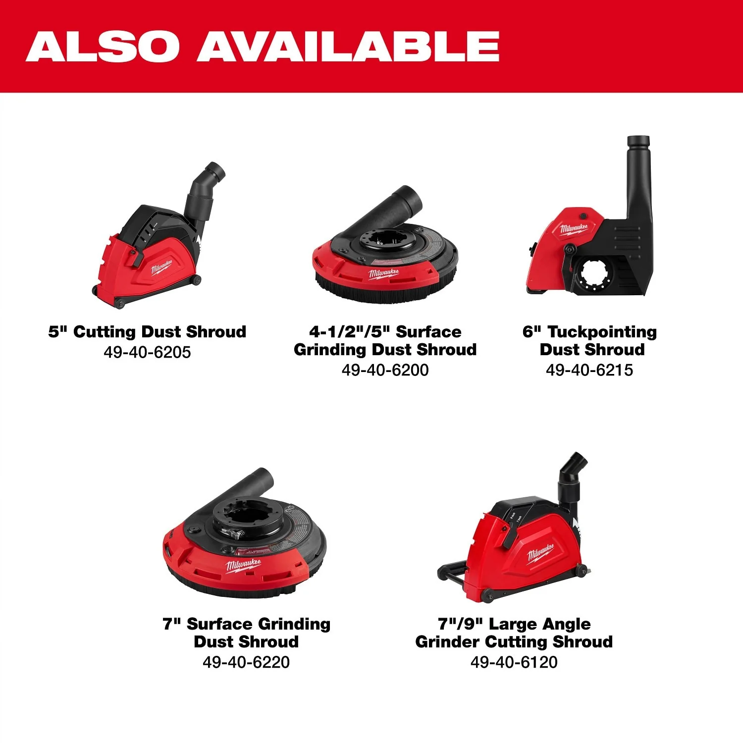 Milwaukee 49-40-6120 7" / 9" Large Angle Grinder Cutting Dust Shroud - Image 5