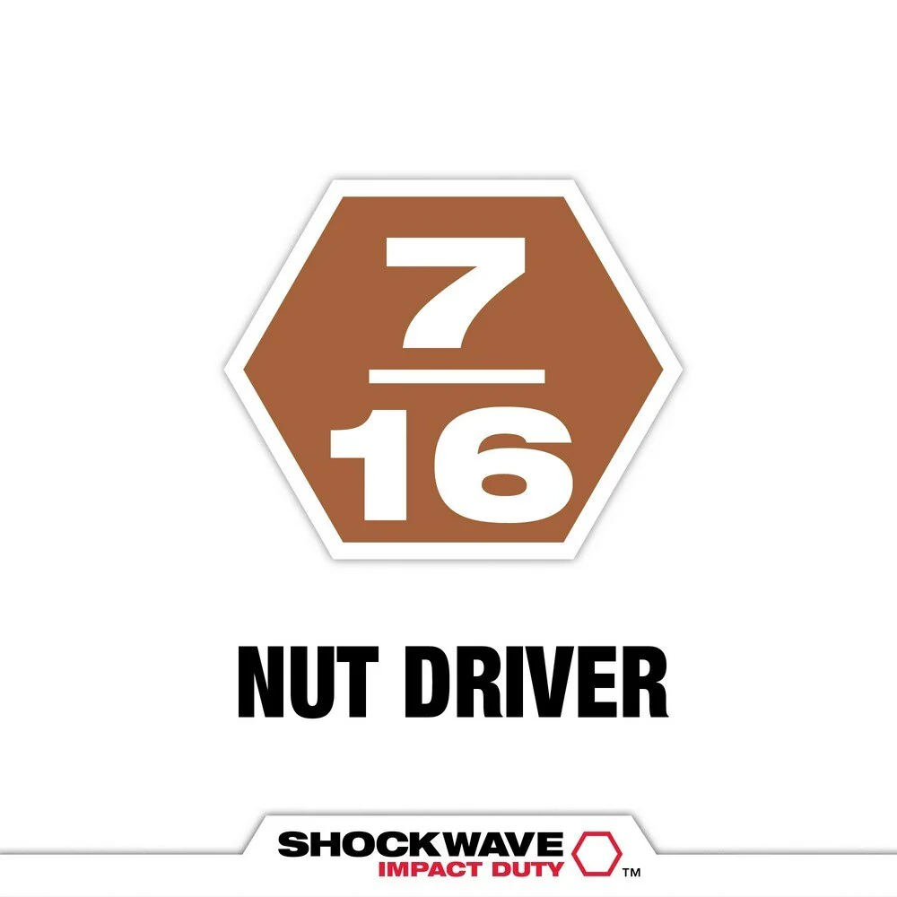 Milwaukee 49-66-4686 SHOCKWAVE Impact Duty 7/16" x 6" Magnetic Nut Driver BULK 10 - Image 2