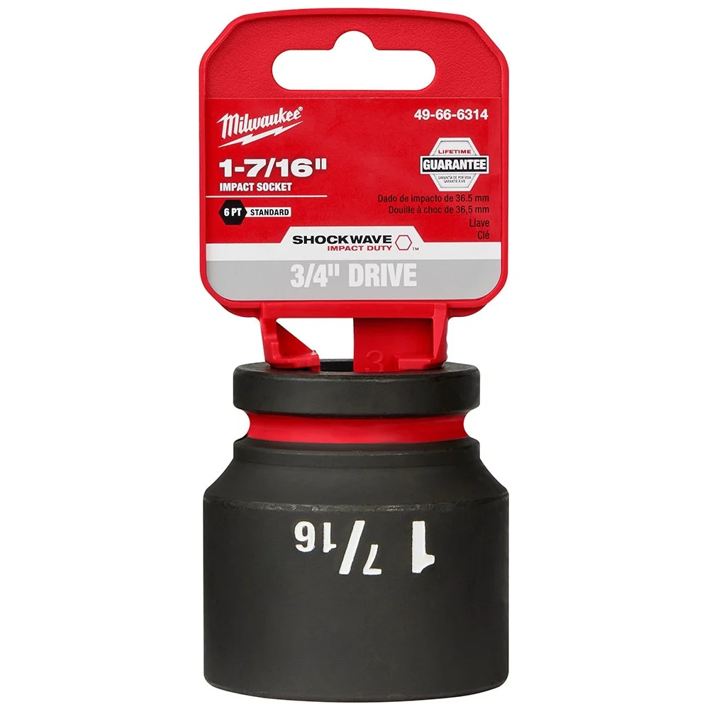 Milwaukee 49-66-6314 SHOCKWAVE Impact Duty™ 3/4"Drive 1-7/16" Standard 6 Point Socket - Image 2