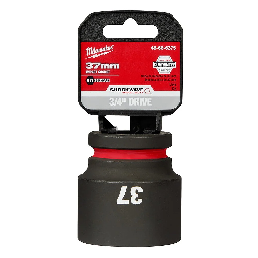Milwaukee 49-66-6375 SHOCKWAVE Impact Dutyâ„¢ 3/4"Drive 37MM Standard 6 Point Socket - Image 2