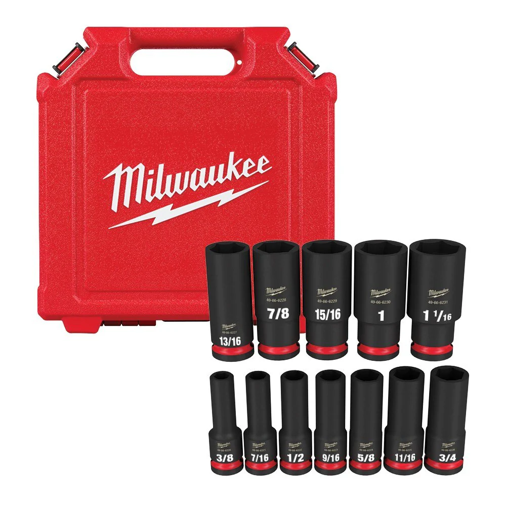 Milwaukee 49-66-7011 12PCSHOCKWAVE Impact Duty™ 1/2" Drive SAE Deep 6 Point Socket Set - Image 4