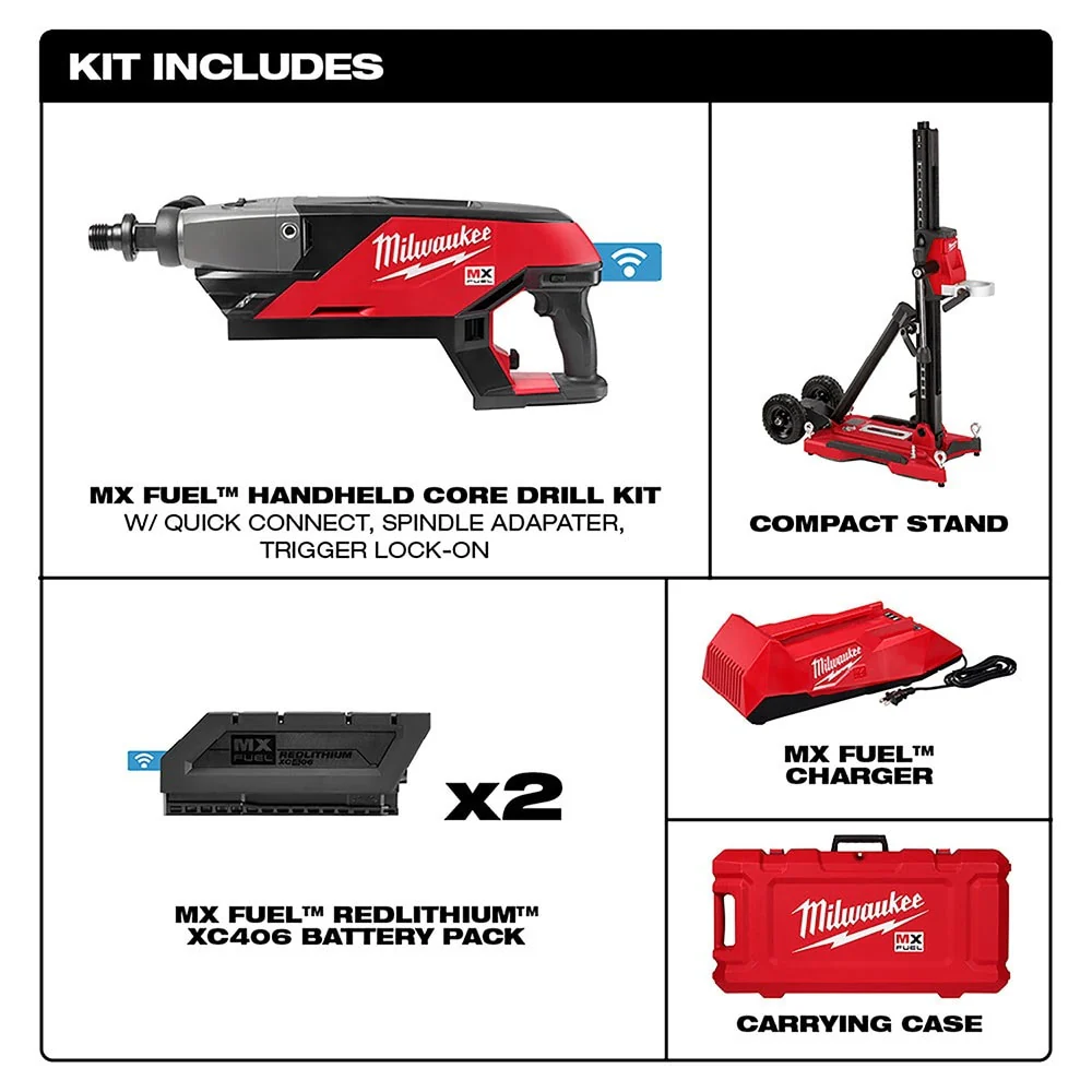 Milwaukee MXF301-2CXS MX FUEL™ Handheld Core Drill Kit w/ Stand - Image 3