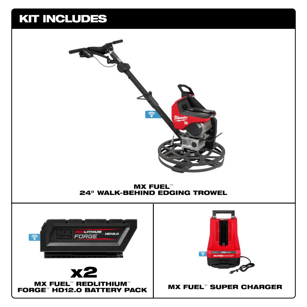 Milwaukee MXF324-2HD MX FUEL 24" Walk-Behind Edging Trowel Kit - Image 2