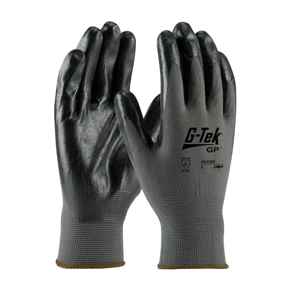 PIP Industrial Products 34-C232/XL Seamless Nylon Glove W/Foam Nitrile, Continuous Knit Cuff XL - Image 2