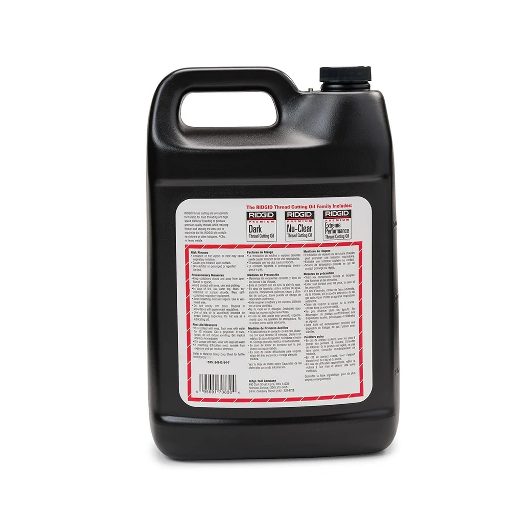 RIDGID 70830 Low Odor Anti-Misting Dark Thread Cutting Oil, 1 Gallon - Image 2