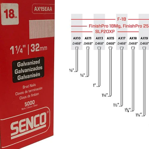 SENCO AX15EAA 1-1/4", 18 Gauge Brad Nail - Image 2