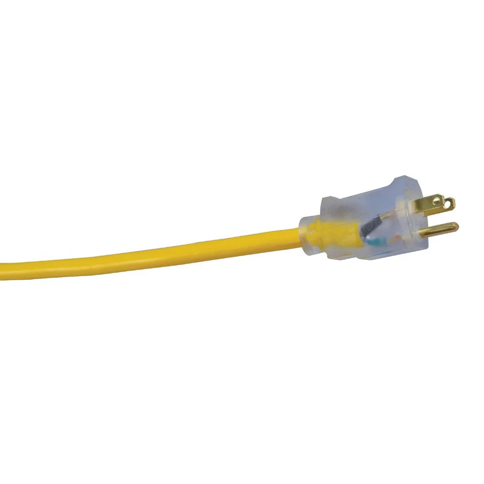 Southwire 2589SW0002 12/3 100' SJTW Yellow Extension Cord with Lighted End - Image 3