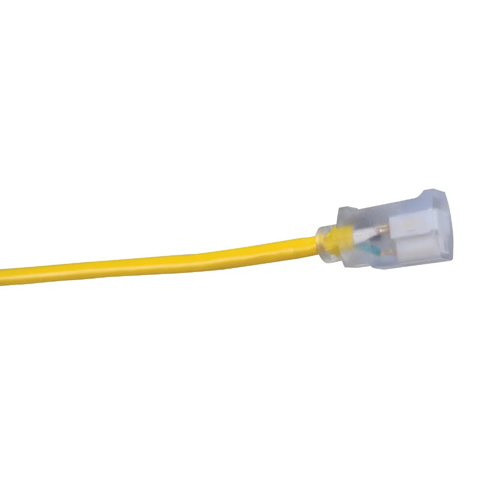 Southwire 2589SW0002 12/3 100' SJTW Yellow Extension Cord with Lighted End - Image 4