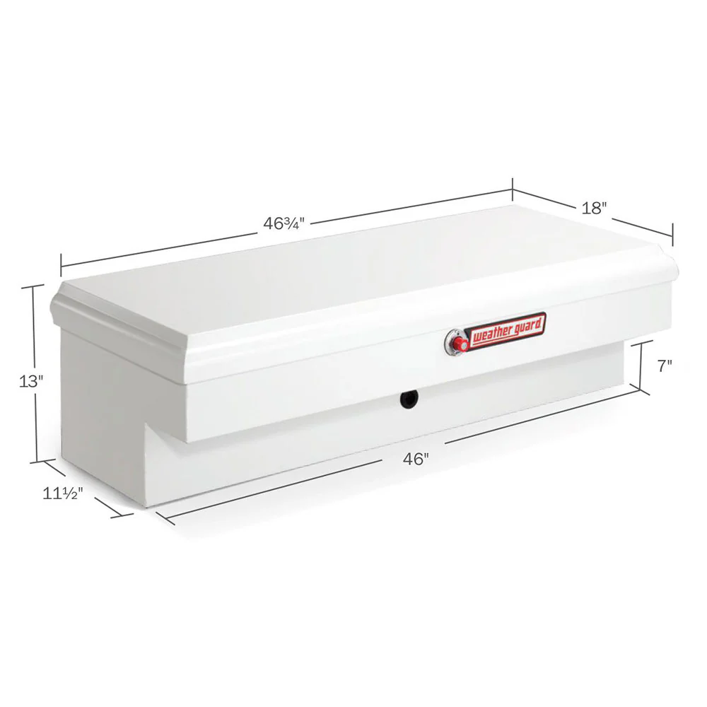 WeatherGuard 186-3-01 White Steel Super Lo-Side Box, Short, 4.5 Cu. Ft. - Image 2