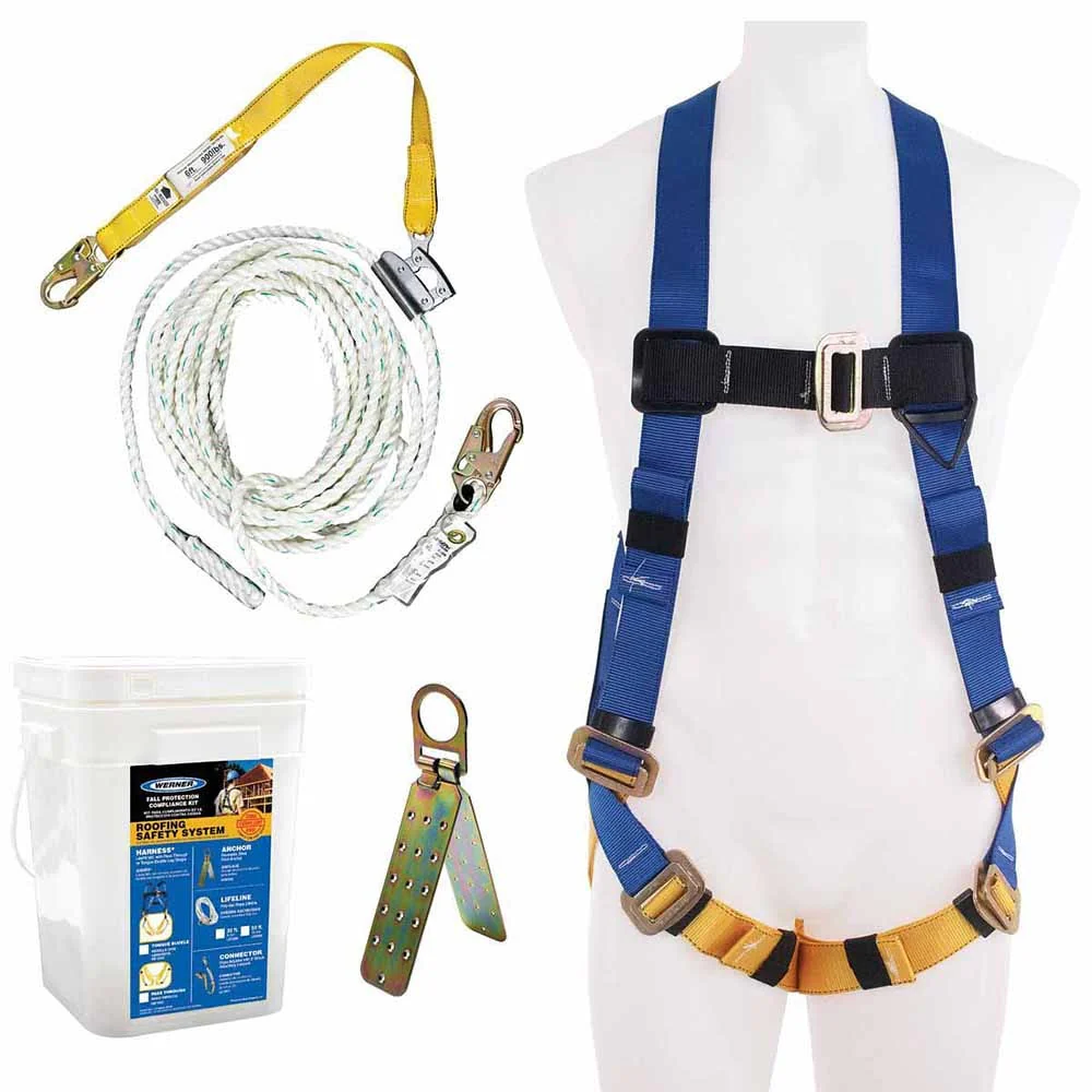 Werner K111101 Roofing Kit, 30' Basic, Pass-thru Buckle Harness - Image 2